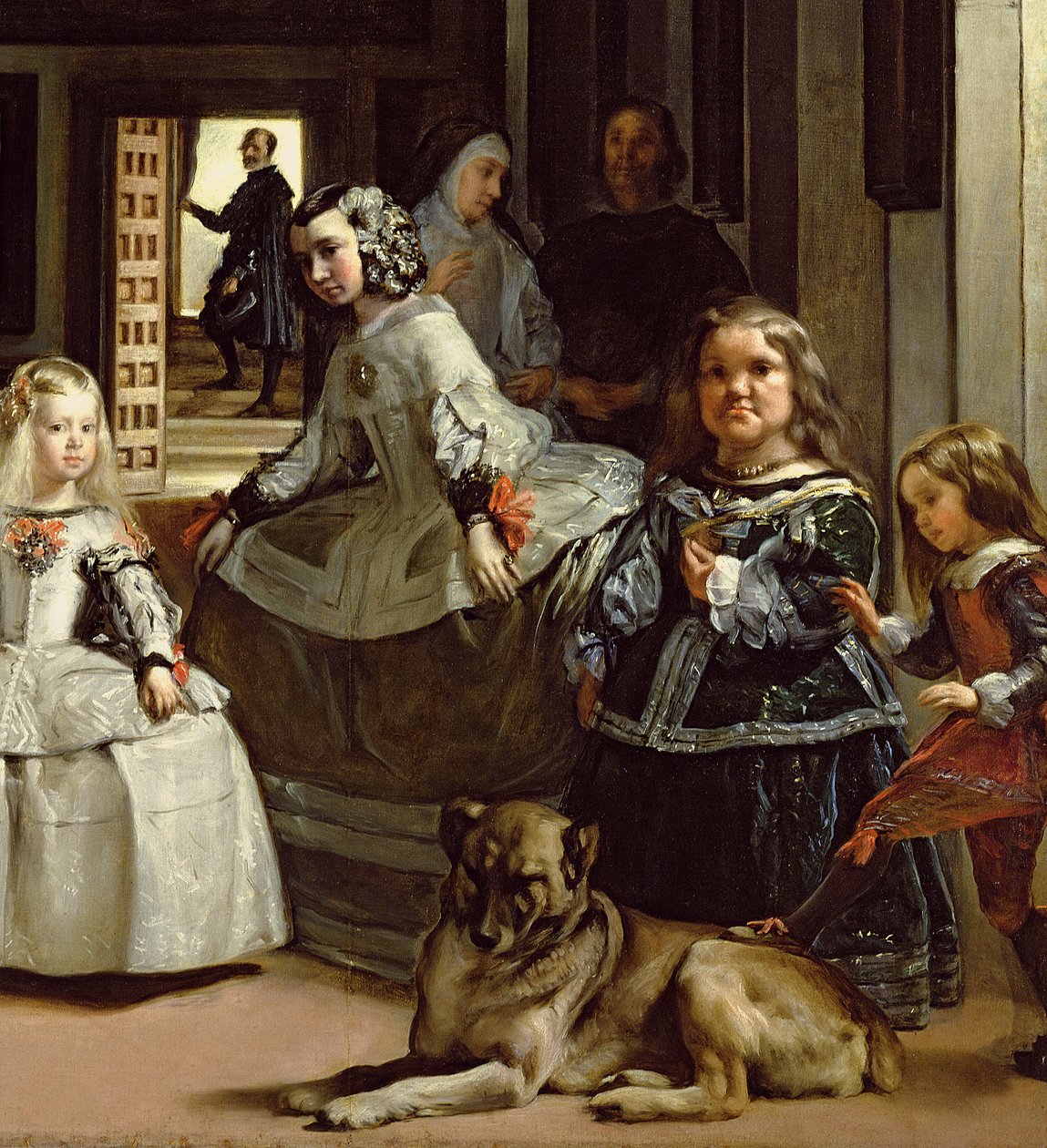 Las Meninas veya IV. Philip Ailesi, c.1656 (405 detayı) by Diego Velázquez