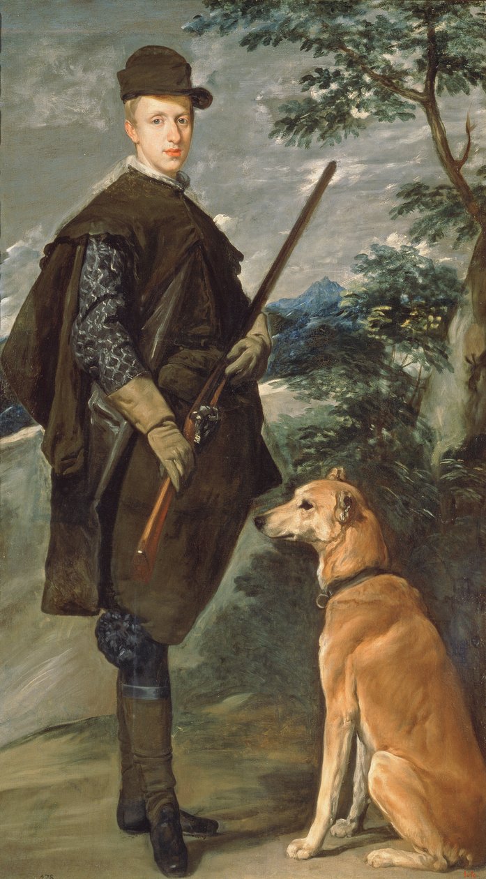 Portrait of Cardinal Infante Ferdinand (1609-41) of Austria with Gun and Dog, 1632  by Diego Velázquez