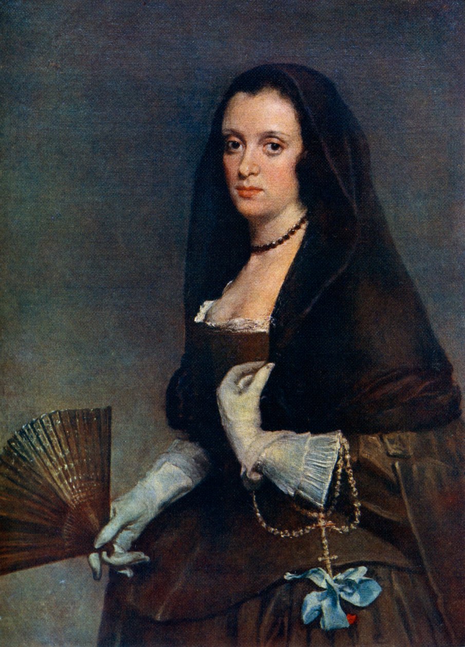Yelpazeli Kadın, c1630-1650, 1912. by Diego Velázquez