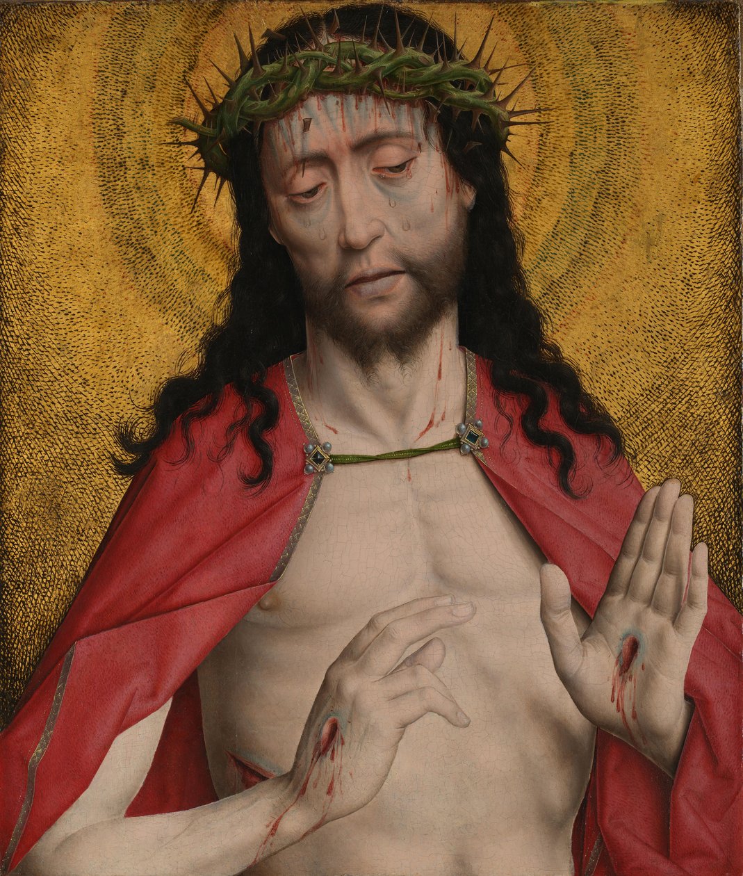 Dikenlerle Taçlandırılan İsa by Dieric Bouts