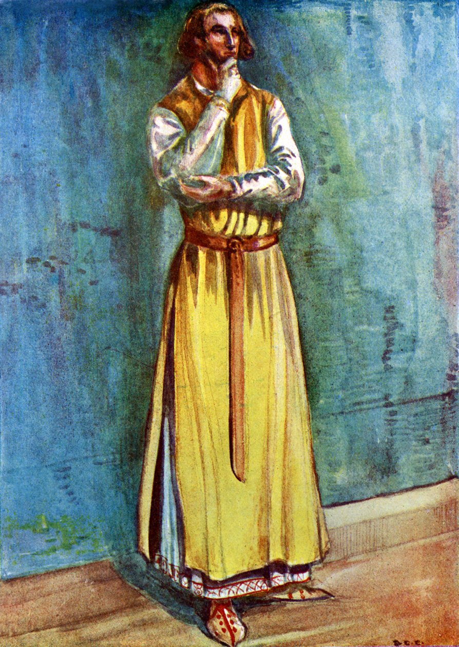 Man s costume in reign of John (1199 - 1216) by Dion Clayton Calthrop