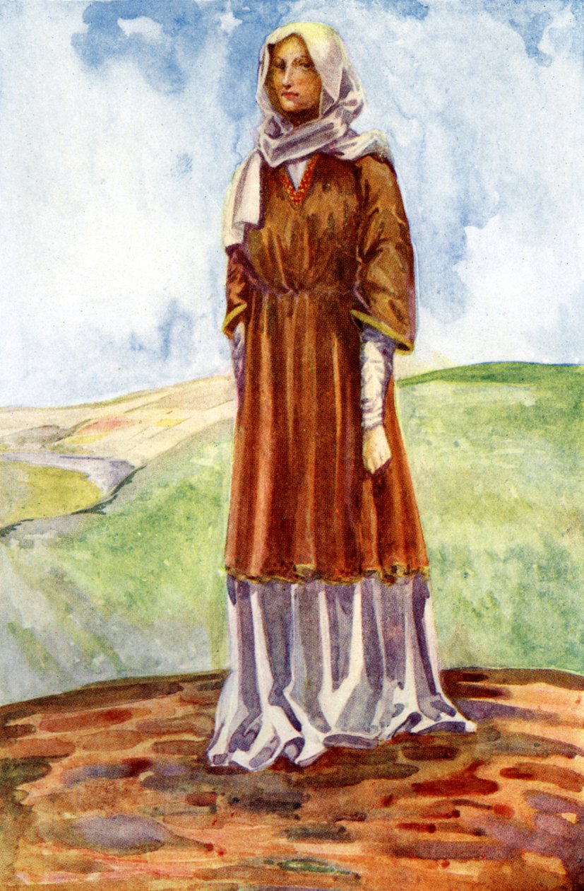 Woman s costume in reign of William I by Dion Clayton Calthrop