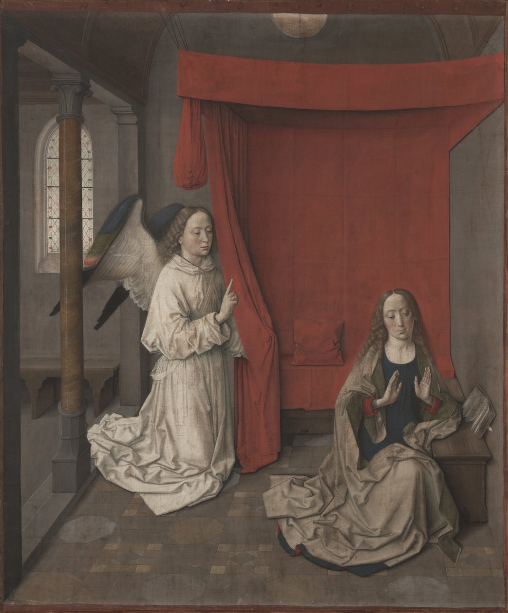 Müjde, c.1450-55 (keten üzerinde distemper) by Dirck Bouts