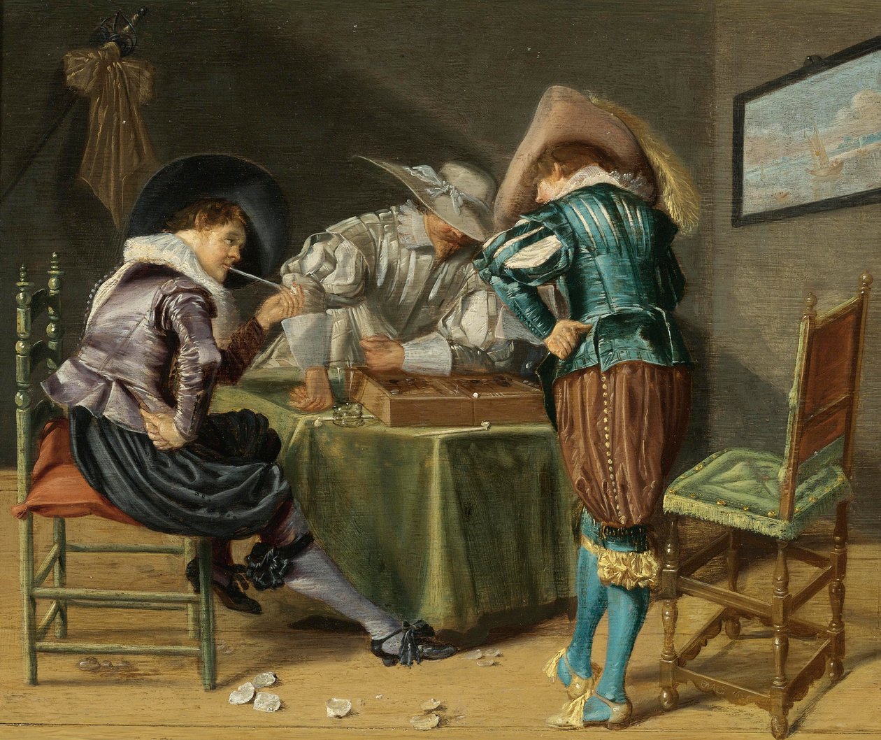 İç Mekanda Tric-Trac Oyuncuları by Dirck Hals