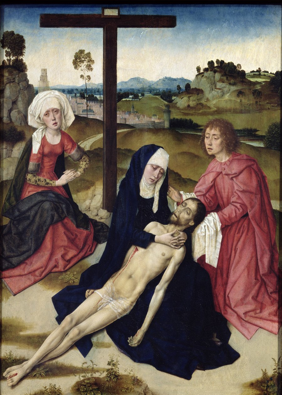 Ağıt, c.1455-60 (panelde yağlı boya) by Dirck Bouts