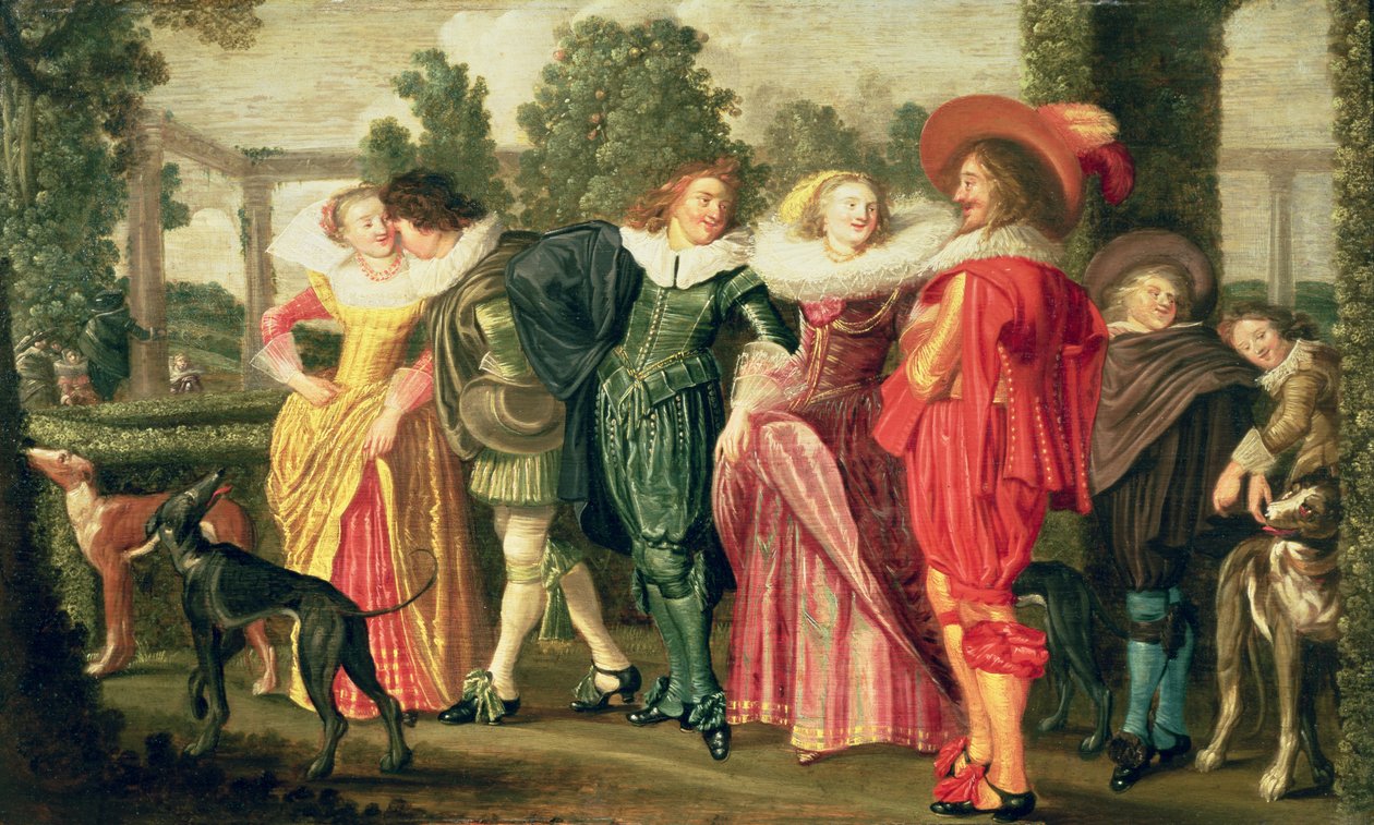 Bahçede Bir Gezinti, c.1623 by Dirck Hals