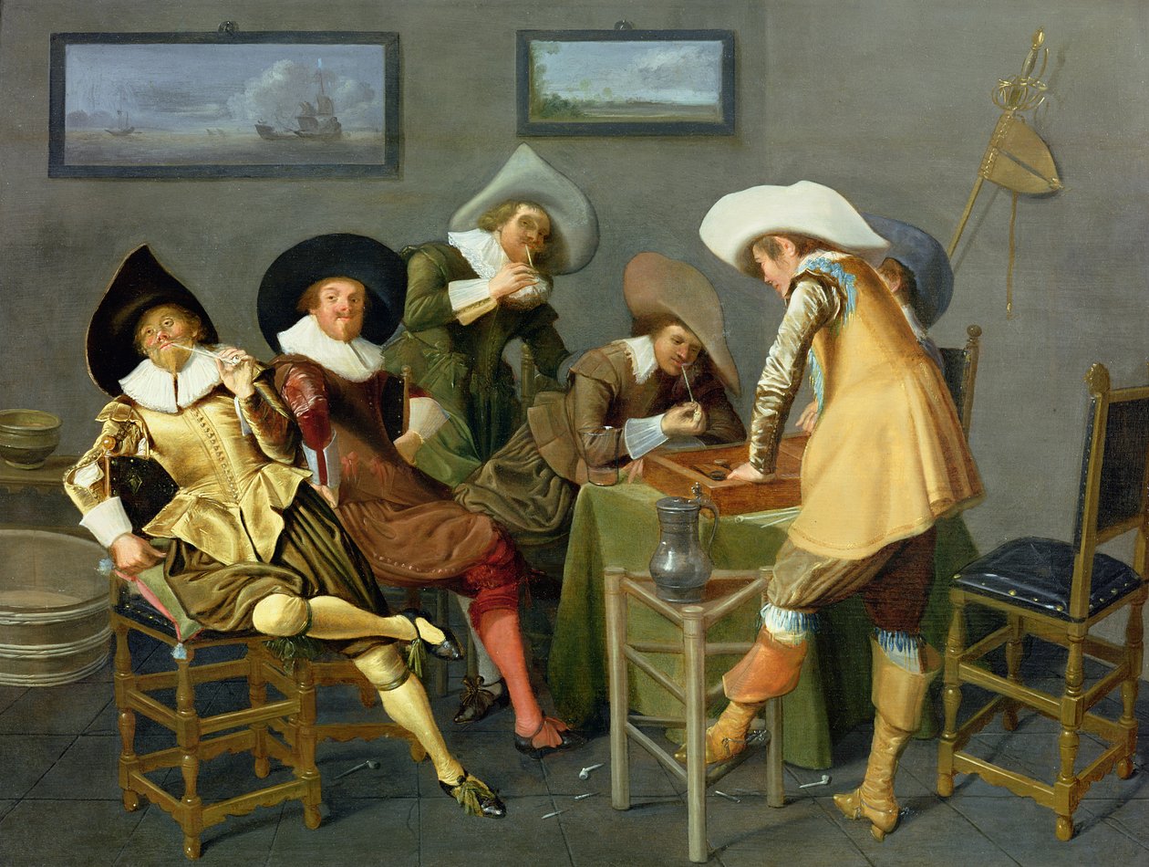 Bir tavernada Cavaliers by Dirck Hals