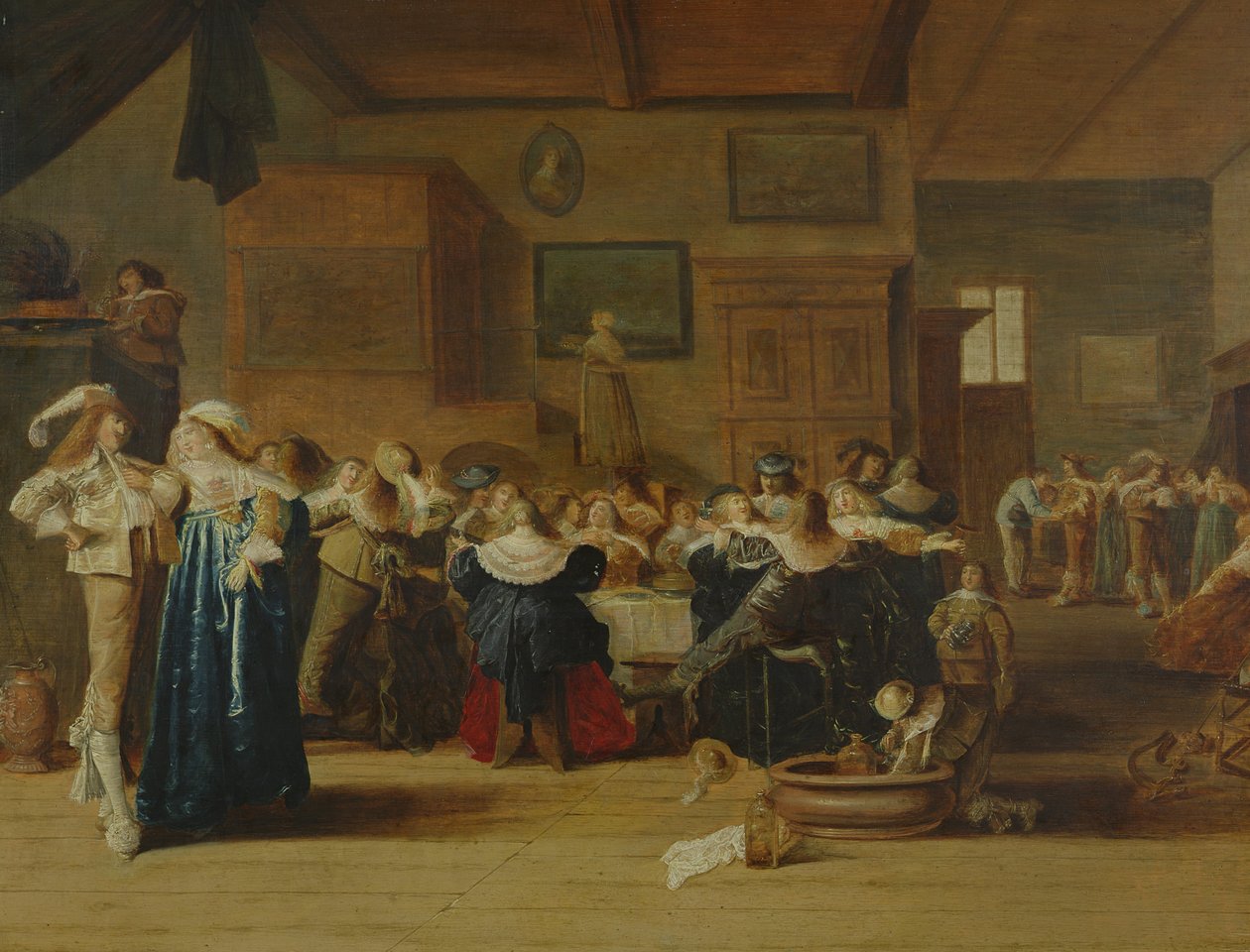 Bir iç toplantı by Dirck Hals