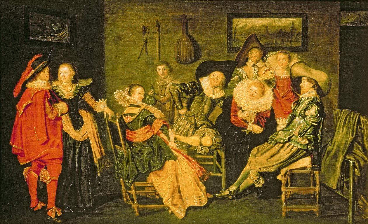 Neşeli Şirket (tuval üzerine yağlı boya) by Dirck Hals
