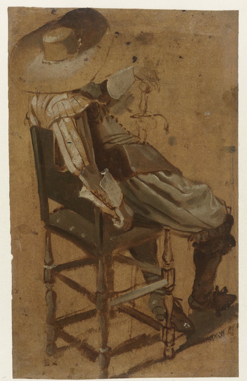 Kılıçla oturan adam by Dirck Hals