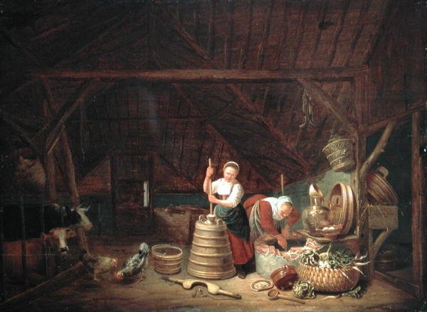 Dutch Barn (panelde yağ) by Dirck Wyntrack