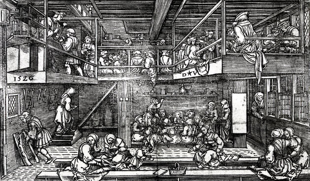 Okul Odası, 1526 by Dirk Jacobsz Vellert