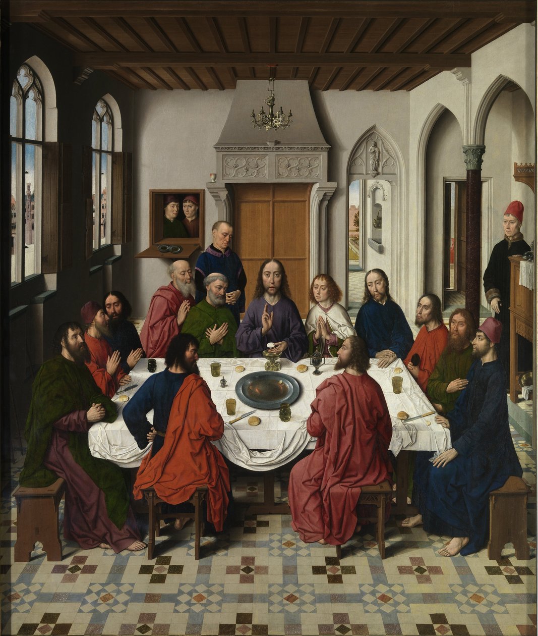 Son Akşam Yemeği sunağı orta paneli, 1464-1468 by Dirk Bouts