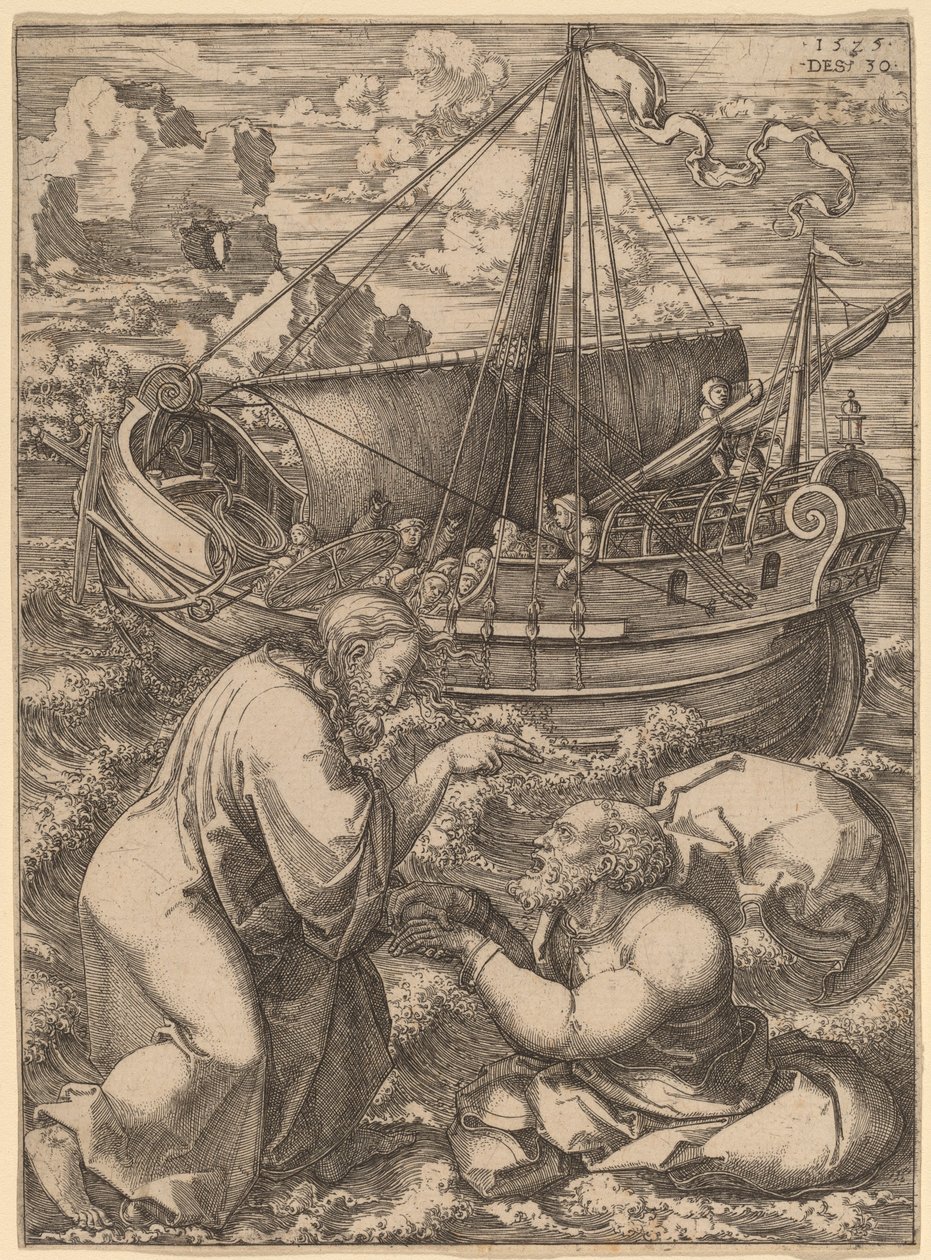 Suda Yürüyen Aziz Peter by Dirk Jacobsz Vellert
