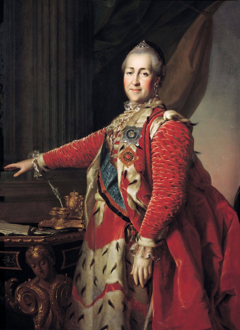 Büyük Catherine, Rusya İmparatoriçesi, 1782. by Dmitri Grigorievich Levitsky