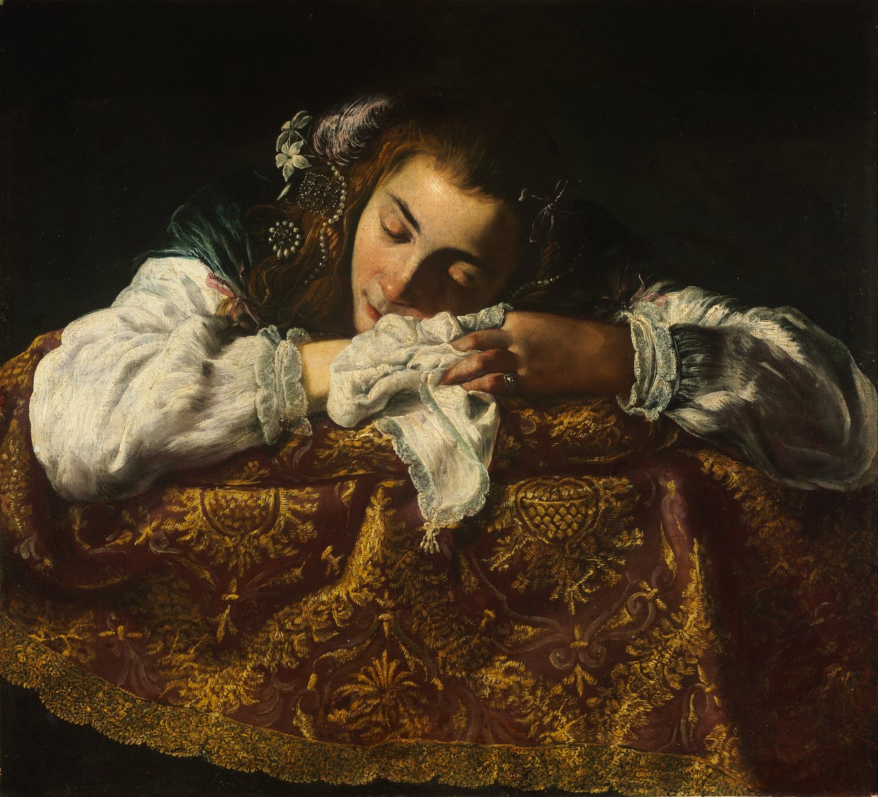 Uyuyan kız by Domenico Fetti or Feti