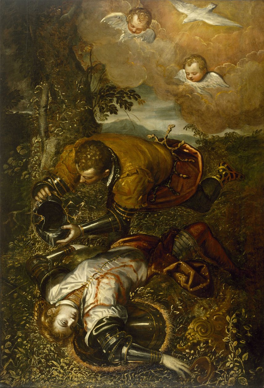 Tancred Vaftiz Clorinda by Domenico Robusti Tintoretto