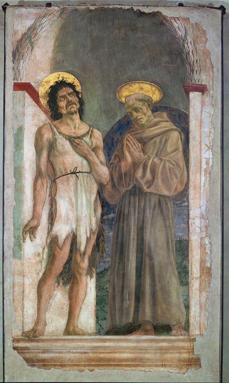 Vaftizci Yahya ve Assisili Aziz Francis by Domenico Veneziano