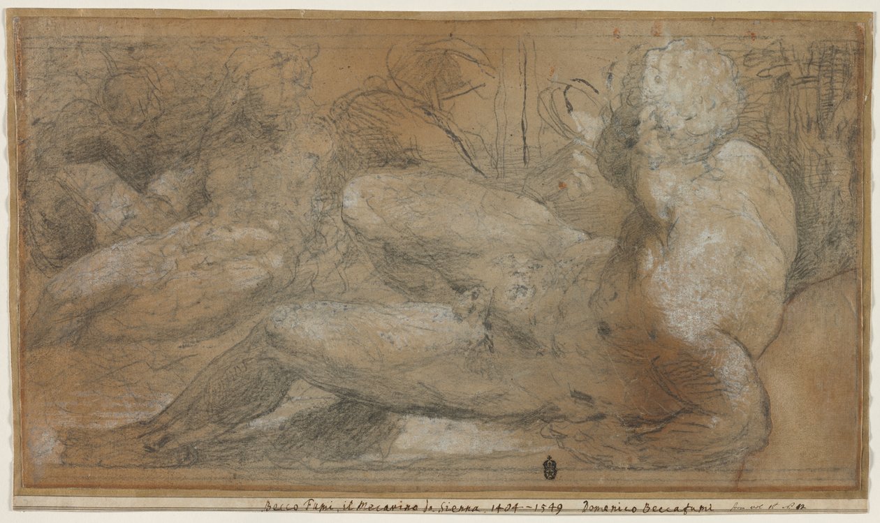 Üç Erkek Çıplak, c. 1540-1547. by Domenico Beccafumi
