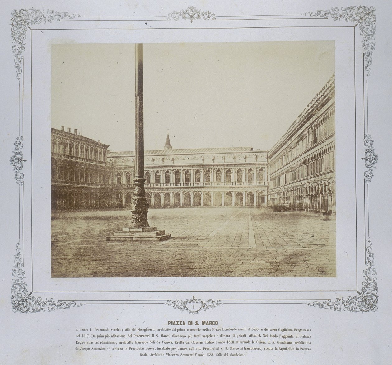 Piazza San Marco, 1855 dolayları by Domenico Bresolin