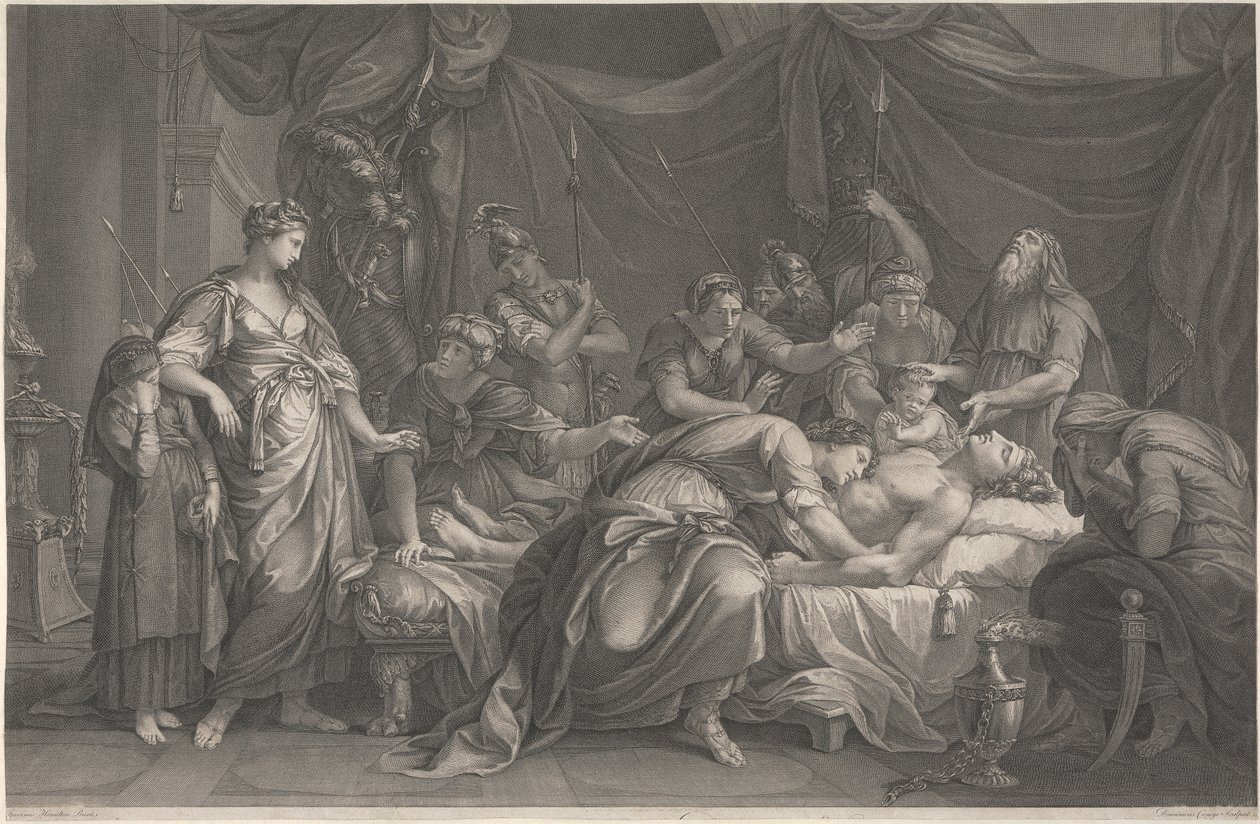 Andromache Hector'un Ölümüne Ağlıyor by Domenico Cunego