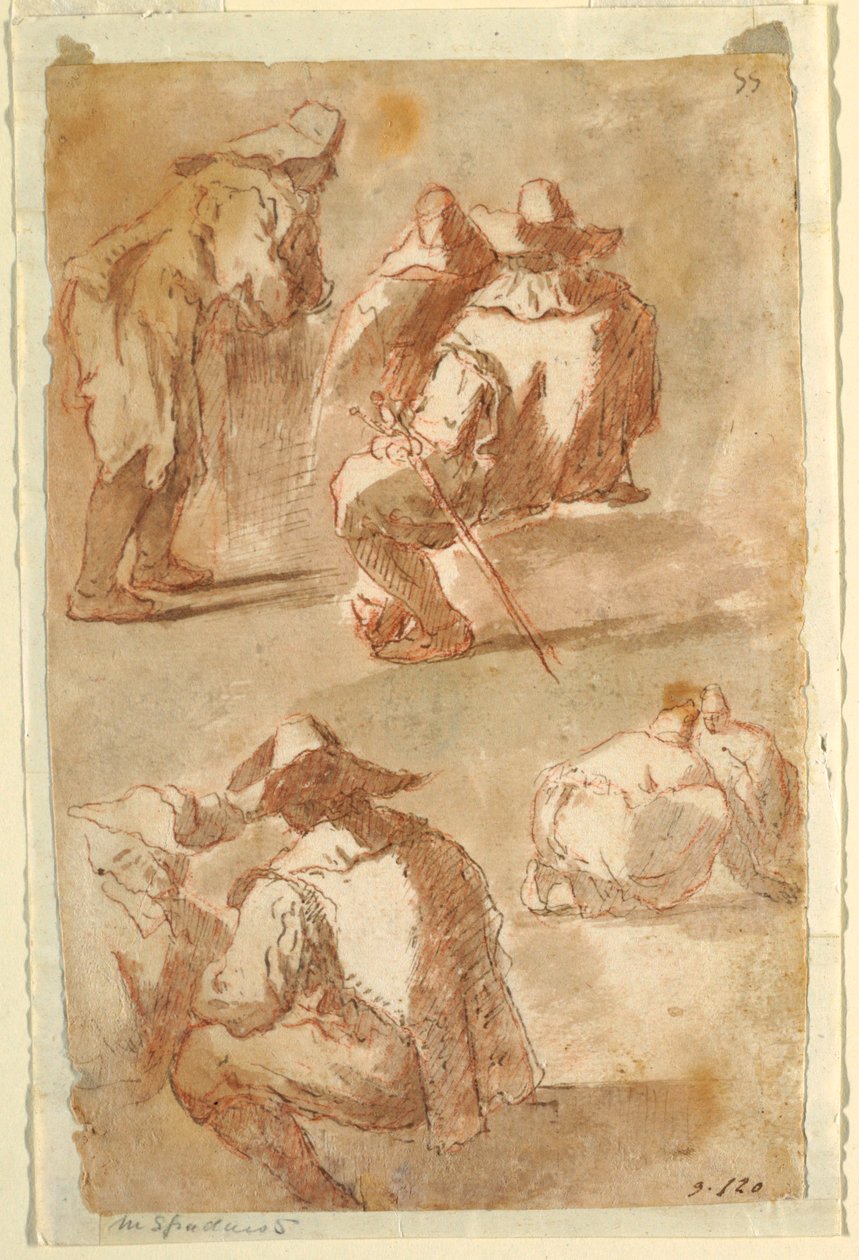 Figür Çalışmaları by Domenico Gargiulo, called Micco Spadaro