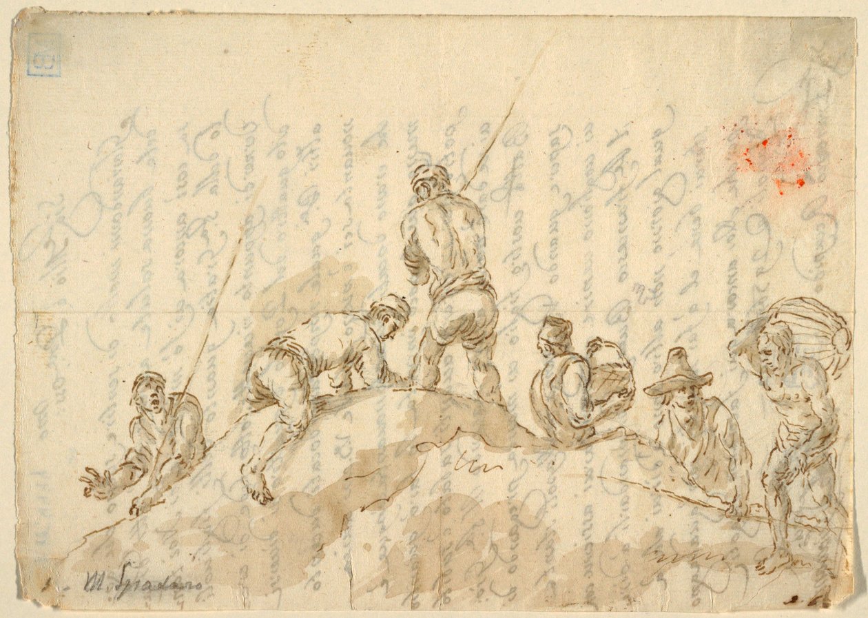 Tepedeki Figürler by Domenico Gargiulo, called Micco Spadaro