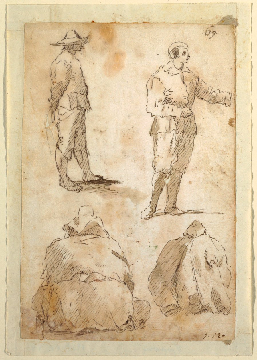 Dört adam by Domenico Gargiulo, called Micco Spadaro