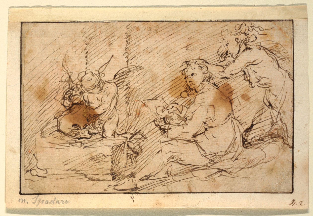 Oturan Sanatçı by Domenico Gargiulo, called Micco Spadaro