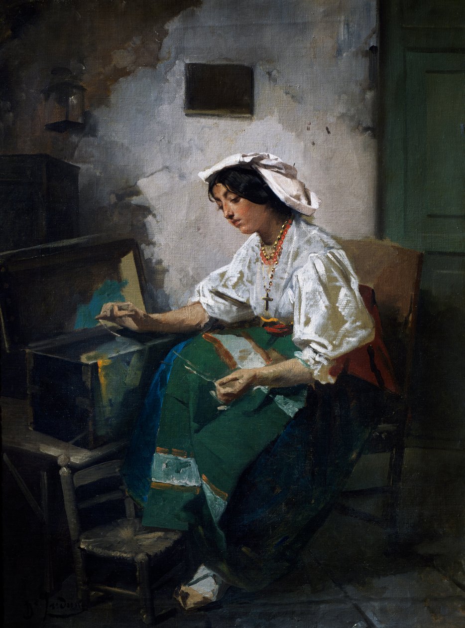 dikiş kız by Domenico Induno