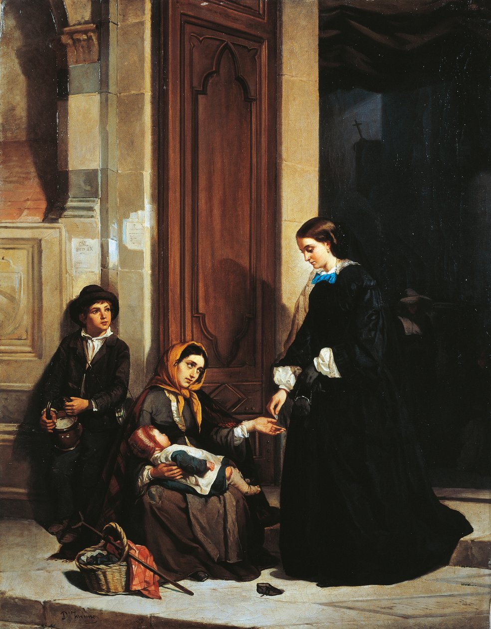 Hayır Kurumu, Induno Domenico by Domenico Induno