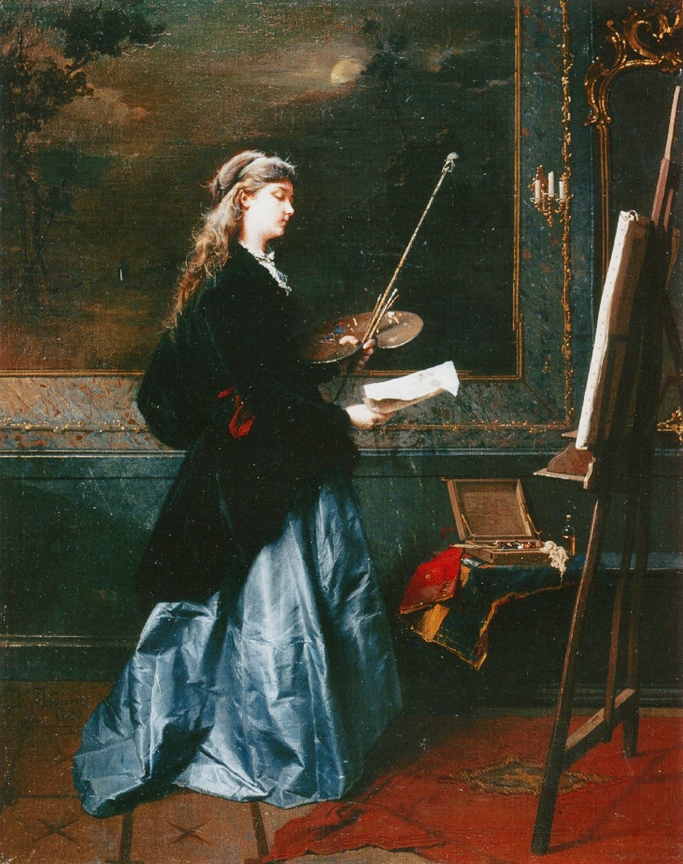 Ressam, 1864 by Domenico Induno