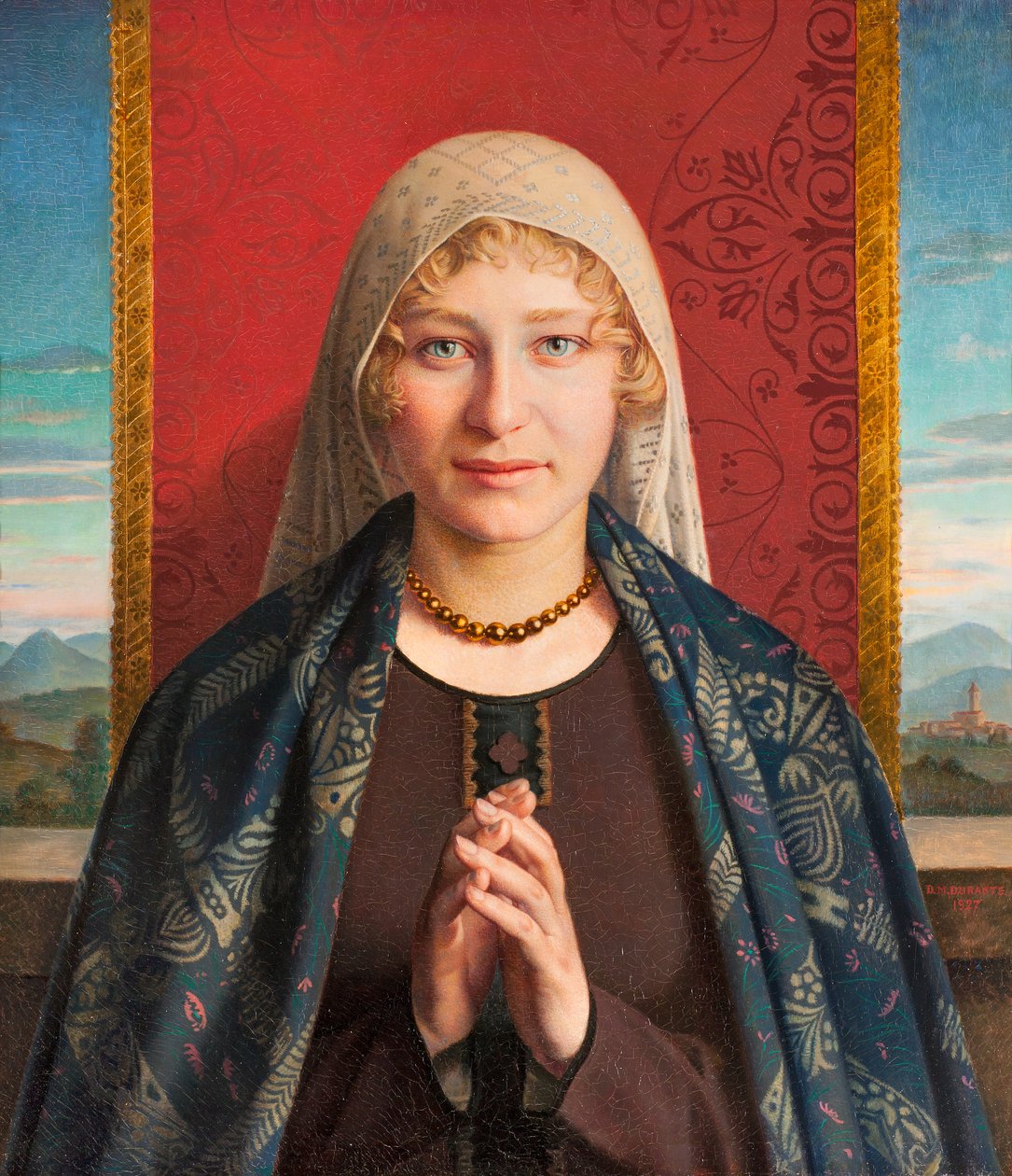Angelus Duası (tuval üzerine yağlı boya) by Domenico Maria Durante