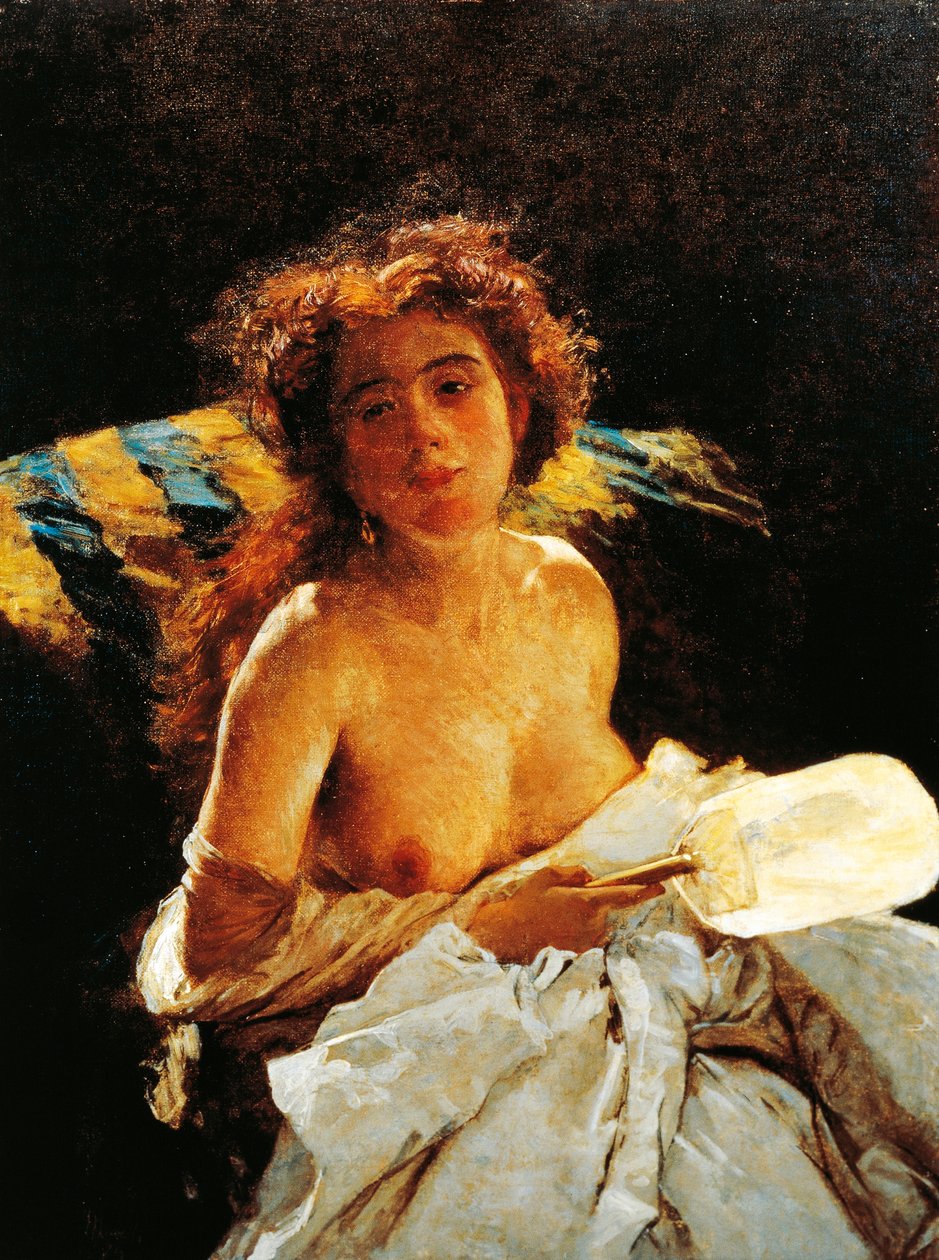 Fanlı Bayan by Domenico Morelli