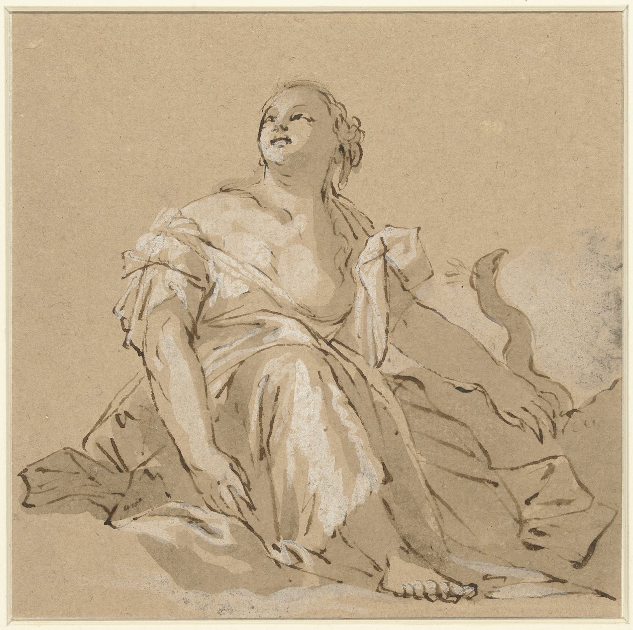 Bulutların Üzerinde Oturan Juno by Domenico Zanetti (attributed to)