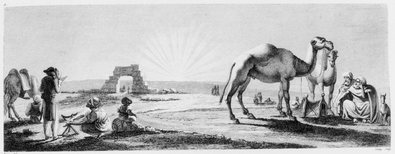 ಮೇಲಿನ ಈಜಿಪ್ಟ್‌ನಲ್ಲಿ ಕೆಲಸ ಮಾಡುತ್ತಿರುವ ಕಲಾವಿದ, 1802 ಟರ್ಕ್‌ನ ಕೊಯಿನಿ ಕೆತ್ತನೆ ಮಾಡಿದ 