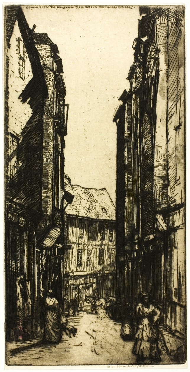 Rue des Halles, Vannes, Brittany by Donald Shaw MacLaughlan