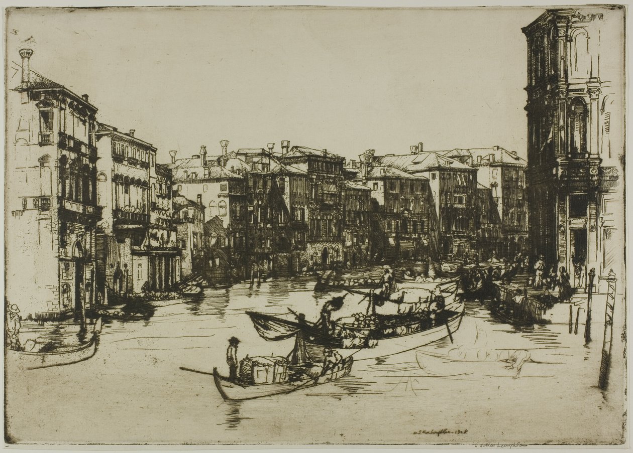 Pazar, Venedik by Donald Shaw MacLaughlan