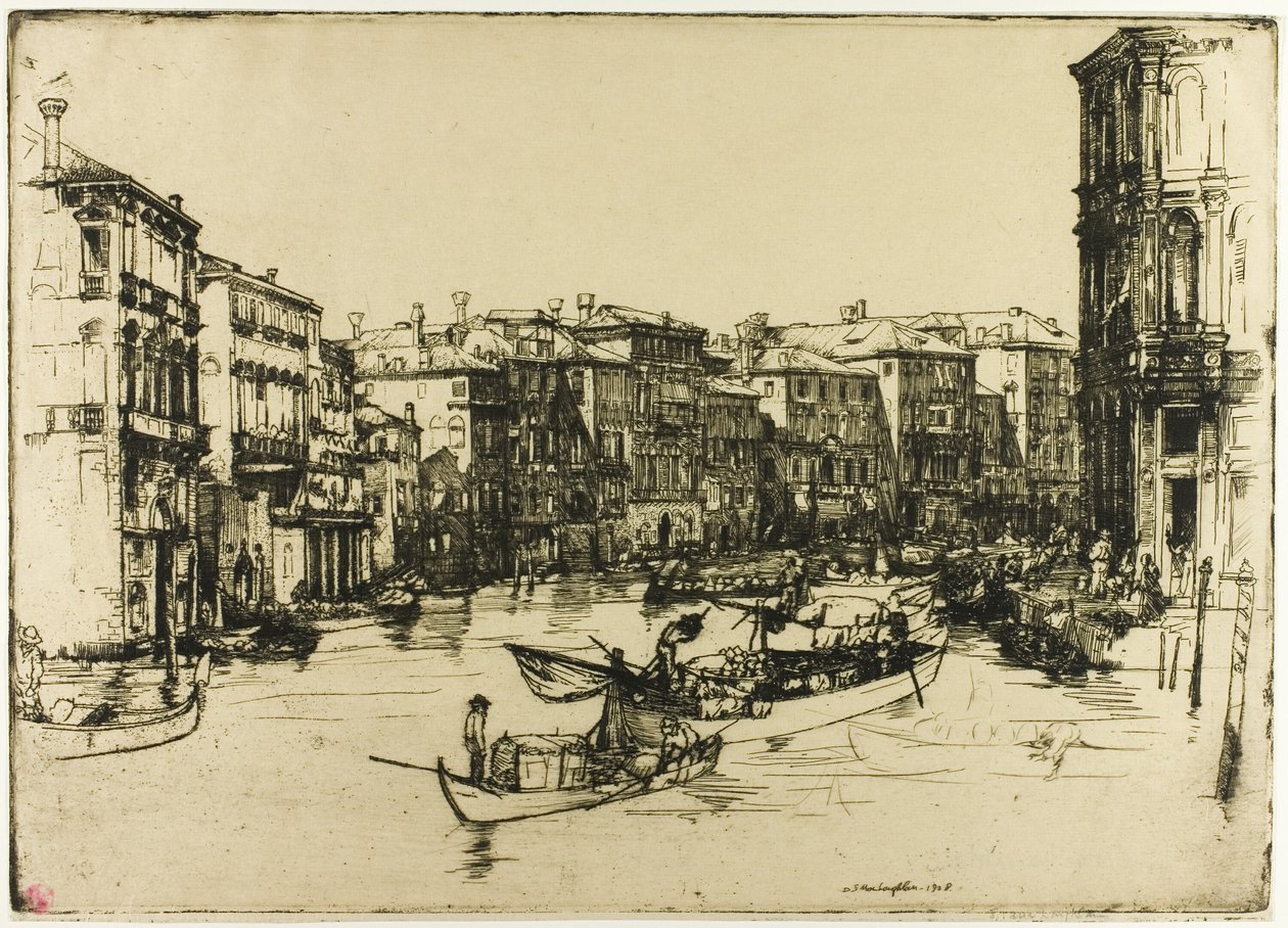 Pazar, Venedik by Donald Shaw MacLaughlan
