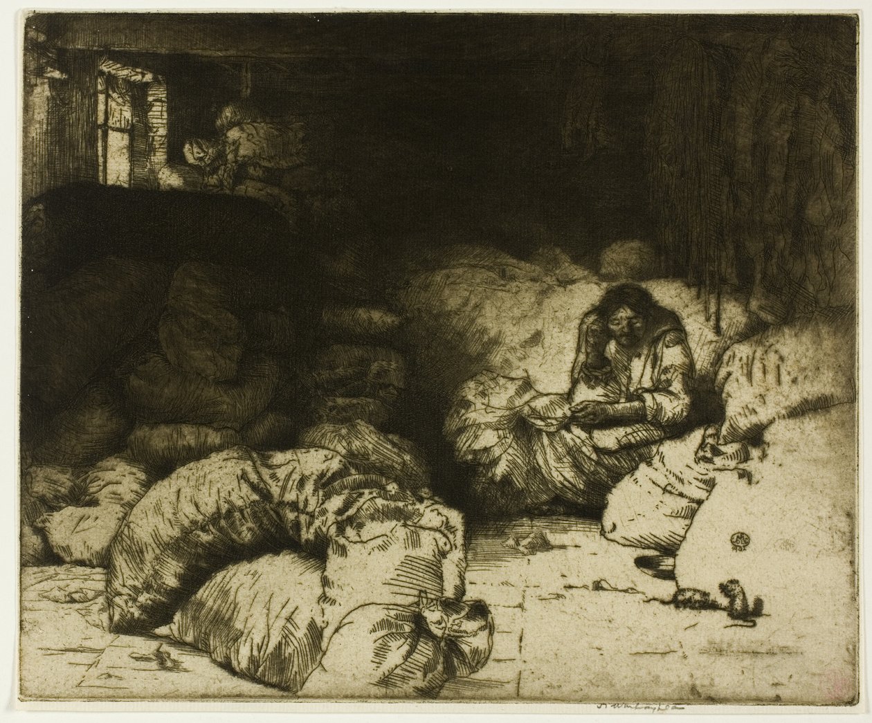 Uyuyan Bez Satıcısı by Donald Shaw MacLaughlan