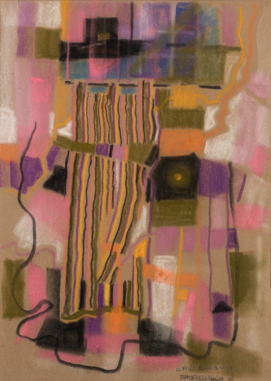 Ariadne'nin ipliği, 2002 (kadife kağıt üzerine pastel) by Donatella Merlo