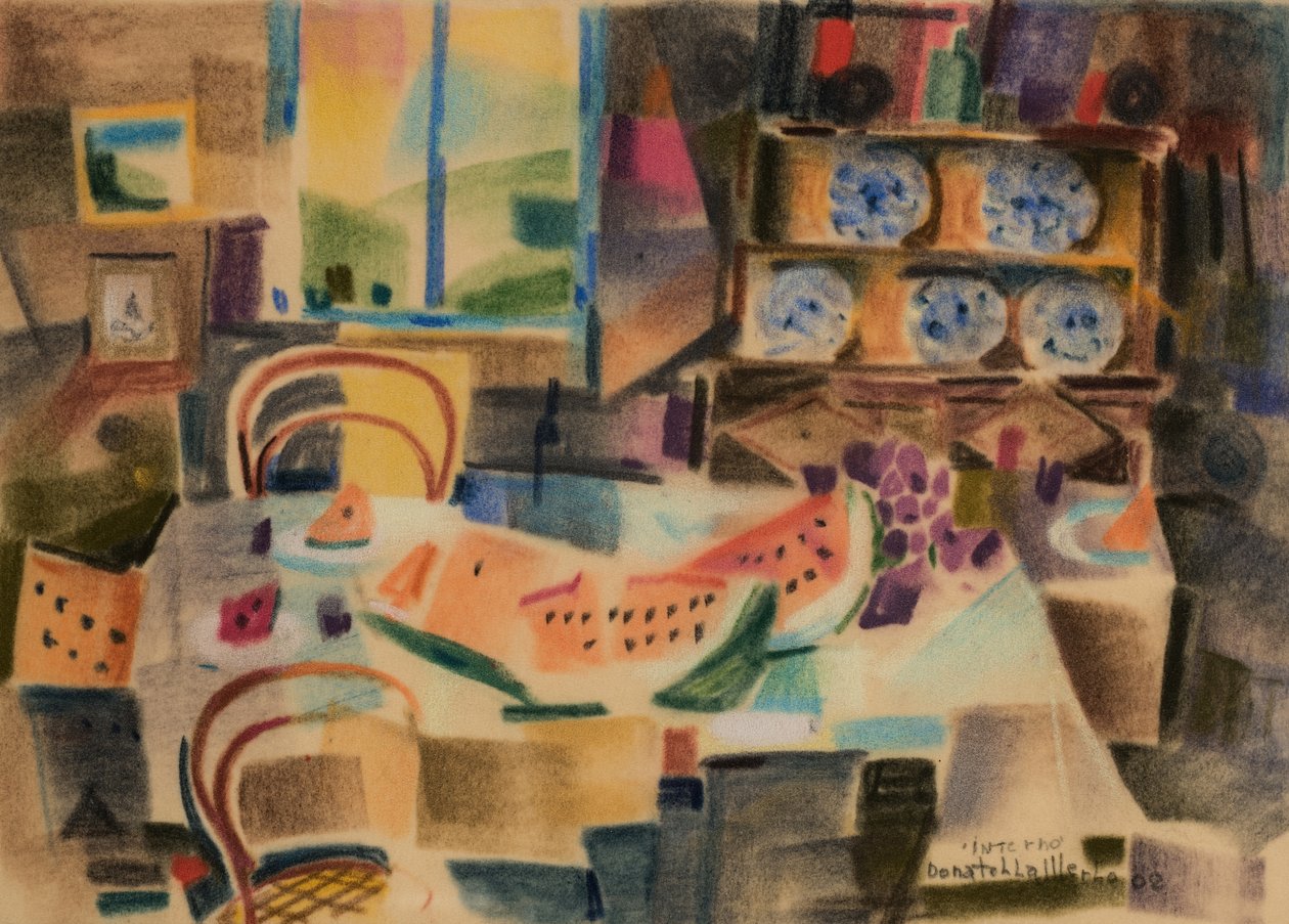Dahili, 2002 (kadife kağıt üzerine pastel) by Donatella Merlo