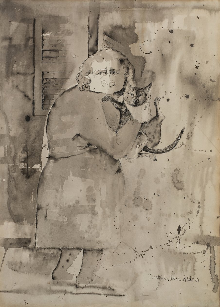 kucağındaki kediyle by Donatella Merlo