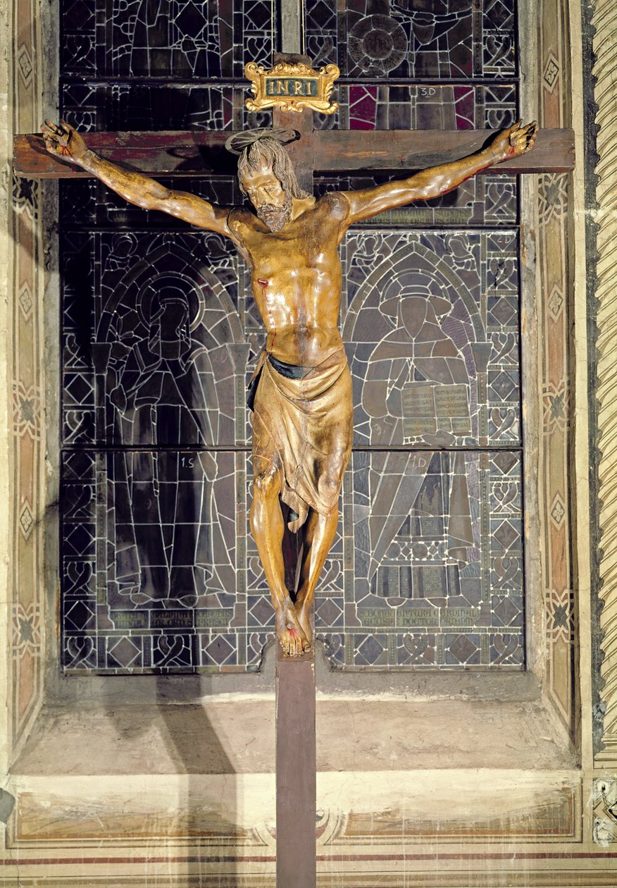 Haç, c.1425 (çok renkli ahşap) by Donatello