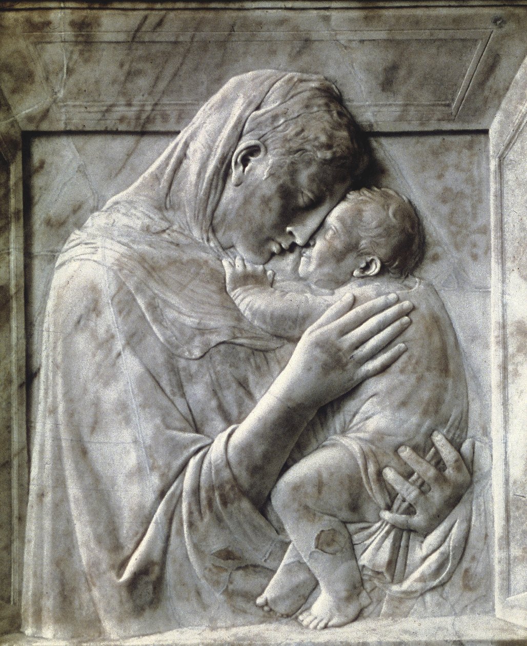 Pazzi Madonna (Bakire ve Çocuk), c1417-18 (mermer) by Donatello
