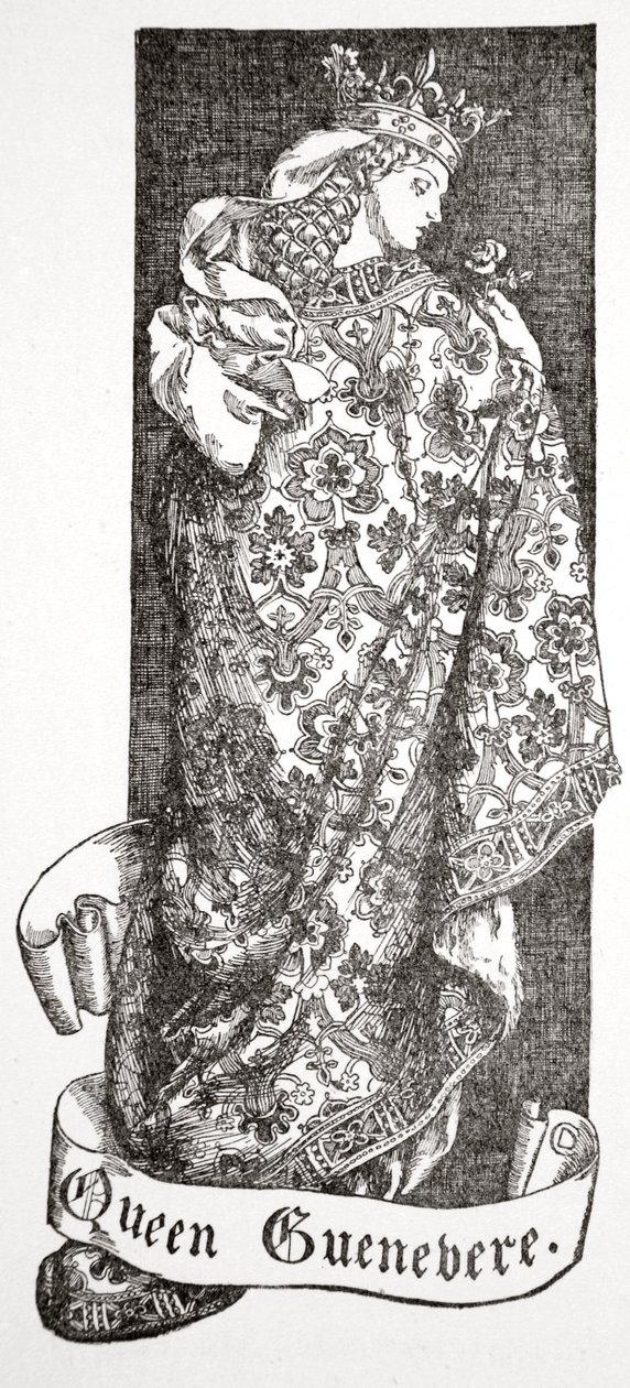 "Kraliçe Guenevere", 1905. by Dora Curtis