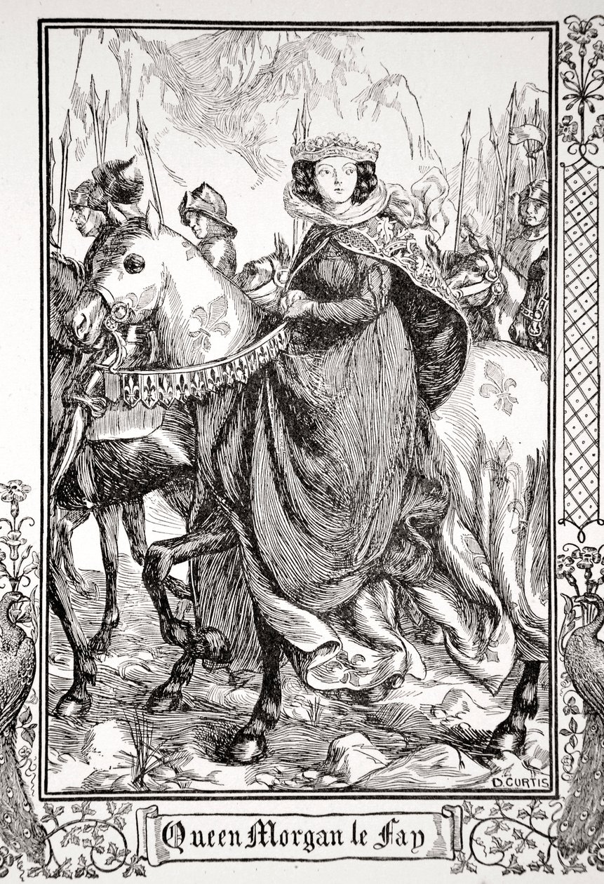 "Kraliçe Morgan le Fay", 1905. by Dora Curtis