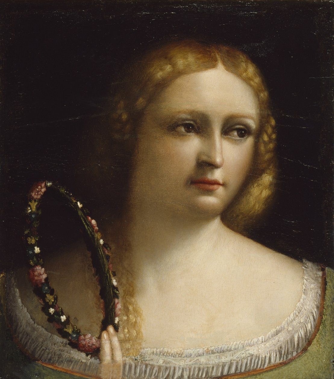 Çelenk Taçlı Kadın, 1520-25 by Dosso Dossi