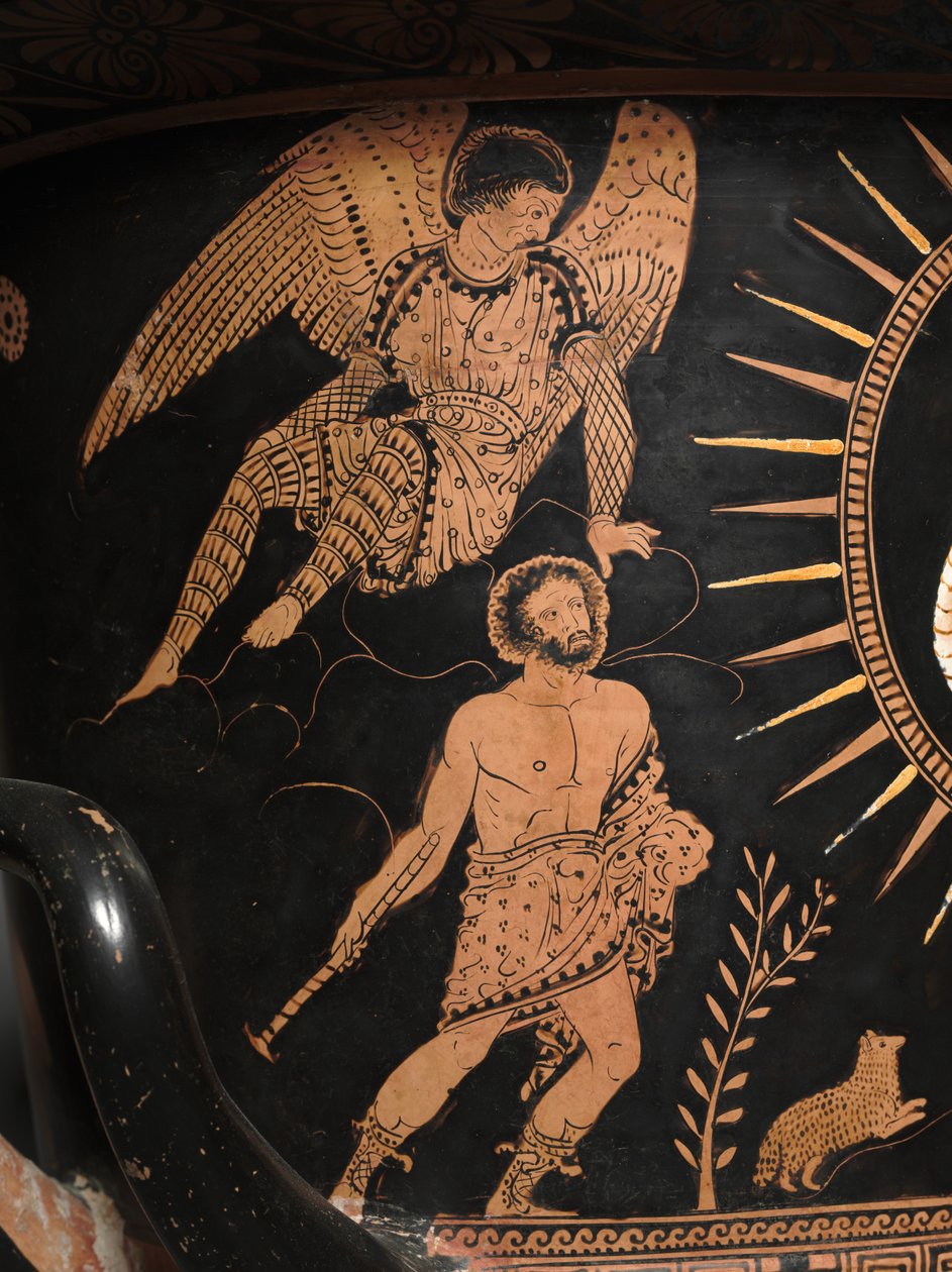Kırmızı figürlü bir lekythos