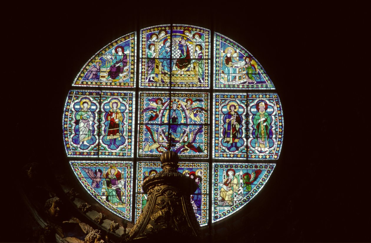 Doğu gül penceresi (vitray) by Duccio di Buoninsegna
